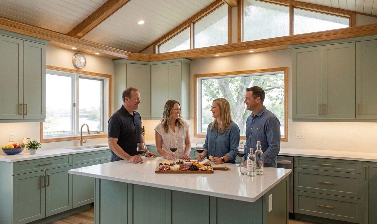 Refreshed dated looking kitchen with painted cabinets. Saskatoon painters