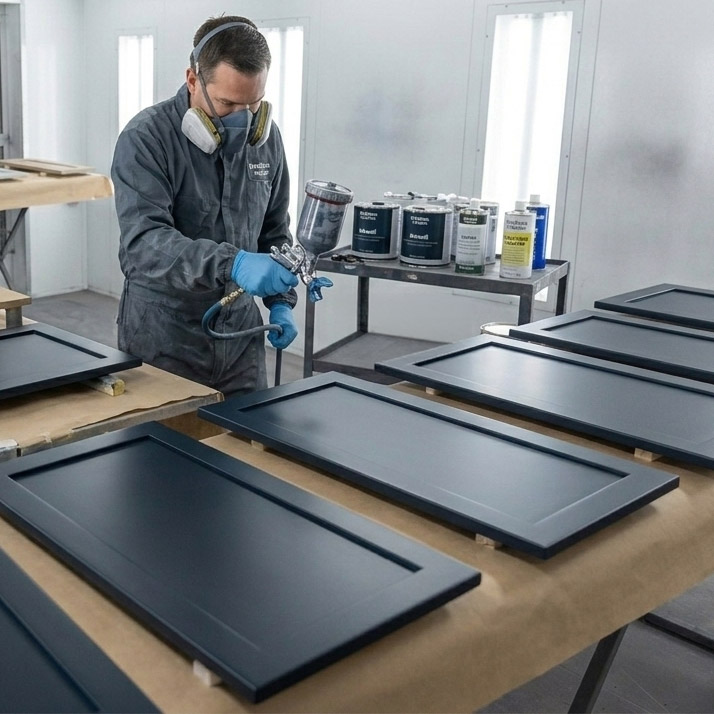 Cabinet painting services in Saskatoon, Warman, Martensville - process.